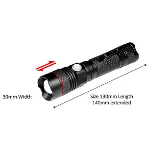 Clulite Adjust-a-Beam Torch AB200 LED Rechargeable Torch With Adjustable Beam