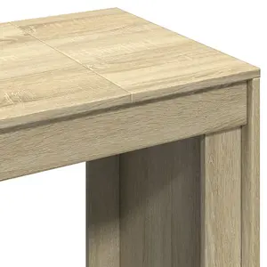 Berkfield Office Desk Sonoma Oak 123.5x73.5x75 cm Engineered Wood