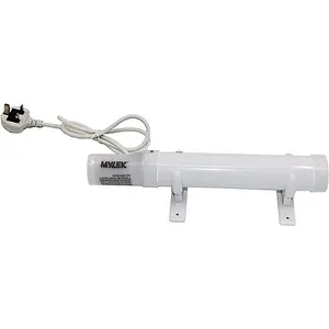 Mylek Tubular Heater 60W - 340mm - Low Energy Tube - Built in Digital Timer Thermal Cut Out - Mounting Brackets Greenhouse, Garage