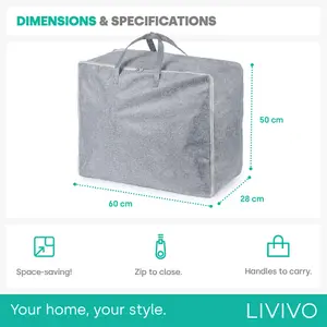 LIVIVO Deluxe Clothing & Textile Storage Bag Set