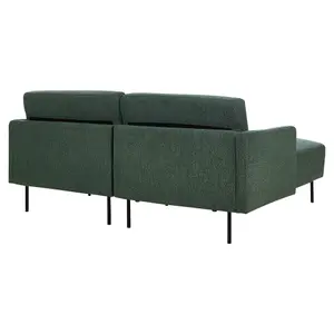 Right-Hand Corner Sofa BREDA Dark Green Fabric 2 Seater Right Hand