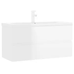 Audreigh 100mm Wall Hung Single Vanity High Gloss White