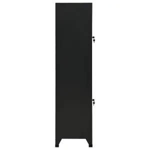 Berkfield Locker Cabinet Black 38x45x180 cm Steel