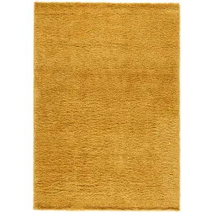 GoodHome Manzo Yellow Medium Rug, (L)150cm x (W)80cm