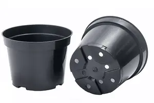 Black Plastic Plant Pot Flower Pots 4 Litres x 20 Pots