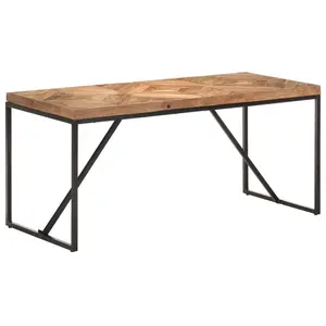 Byxbee Sled Dining Table Brown / Black / 76cm H x 160cm L x 70cm W