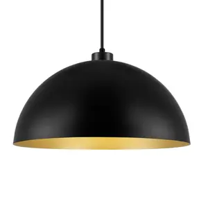 GoodHome Songor Black Pendant Light shade (D)58cm