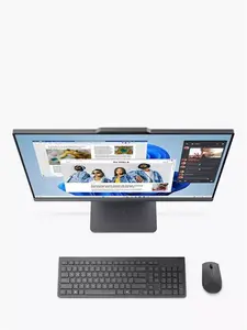 Lenovo Ideacentre AIO 24ARR9 All-In-One Desktop PC, AMD Ryzen 3 Processor, 8GB RAM, 512GB SSD, 23.8" Full HD, Luna Grey