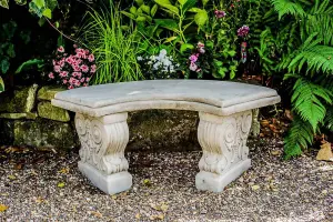 Stunning Classic Stone Garden Bench Loveseat