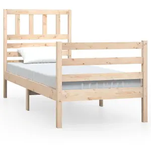 Berkfield Bed Frame Solid Wood 90x200 cm