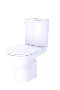 GoodHome Cavally compact White Close-coupled Toilet set with Soft close seat & Close coupled cistern