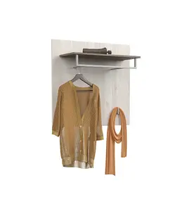 Rustic Charm Larona 89 Hallway Hanger 840mm in Oak Sibiu Larche & Oak Sonoma Truffle - Entryway Storage Solution H790mm D300mm