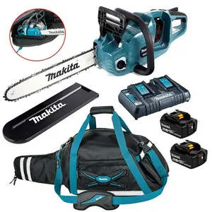 Makita DUC353PT2 Twin 18v / 36v LXT Cordless 35cm Chainsaw 2x5ah + Carry Bag