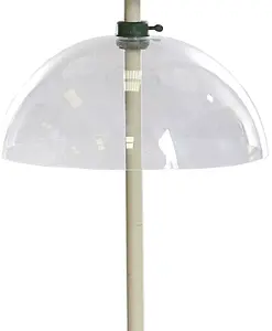 Clear Dome Squirrel Baffle Large Diameter for Wild Bird Feeding Station Pole and Feeders