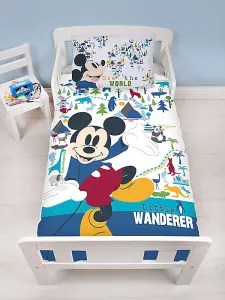 Mickey Mouse Wanderer Junior Duvet Cover and Pillowcase Set