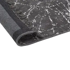 Viscose Area Rug 140 x 200 cm Dark Grey HANLI