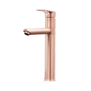 Liquida W16CP Single Lever 360 Degree Swivel Spout Copper Kitchen Tap