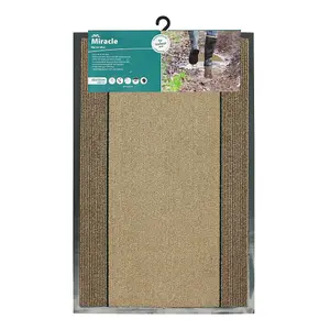 JVL Miracle Machine Washable Barrier Doormat 60x90cm Beige