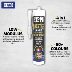 Hippo Prestige 4 in 1 Silicone Sealant - Pale Brown