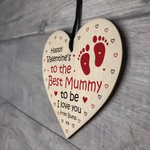 Valentines Gift For Best Mummy To Be Wood Heart Bump Gifts Mummy Love Gift