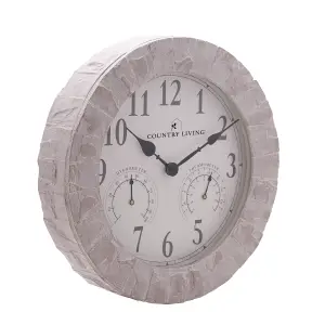 Country Living Grey Garden Clock 14''