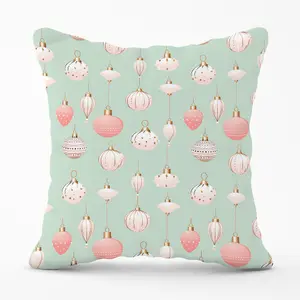 Christmas Decorations Pink And Green Cushions 60cm x 60cm