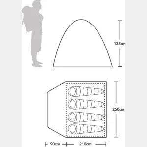 Eurohike Gaia IV Eco 4 Man Tent with Porch Area