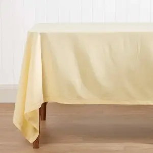 Homescapes Cream Cotton Square Tablecloth 137 x 137 cm