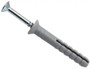 MasonMate 6x40mm Nylon Hammer-In Fixings - 150 Durable Fasteners for Secure Installations