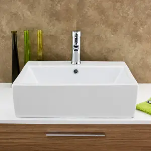 Europa Zeus 540x415 1th White Ceramic Counter Top Basin