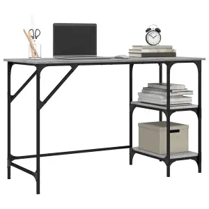 Berkfield Desk Grey Sonoma 120x50x75 cm Metal and Engineered Wood