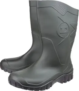 Dunlop Dee Wide Calf Wellingtons | Low Cut Comfort Fit, Green / 44