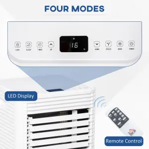 HOMCOM 7000BTU Portable Air Conditioner 4 Modes LED Display Timer Home Office