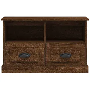 vidaXL TV Cabinet Brown Oak 80x35x50 cm Engineered Wood