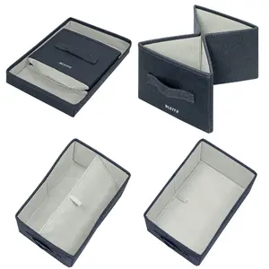 Leitz Velvet Grey 2-Pack Fabric Storage Box with Lid Small