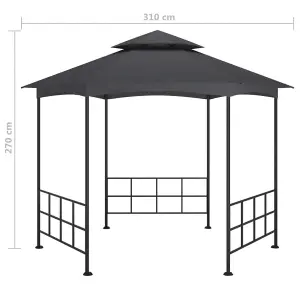 Berkfield Gazebo with Sidewalls 3.1x2.7 m Anthracite