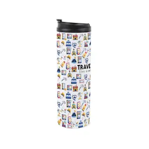 Travel Agent Travel Mug - Novelty Holiday Sales Gift - Stainless Steel Vacuum-Sealed Double-Walled Hot/Cold Drinks Travel Flask