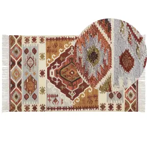 Wool Kilim Area Rug 80 x 150 cm Multicolour PROSHYAN