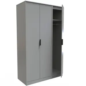 Madrid 3 Door Robe in Dusk Grey (Ready Assembled)