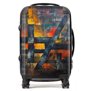 Geometric Interplay: Abstract Patterns Suitcase - Cabin