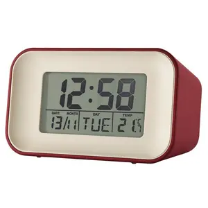 Digital Quartz Movement / Crystal Alarm Tabletop Clock Spice Red