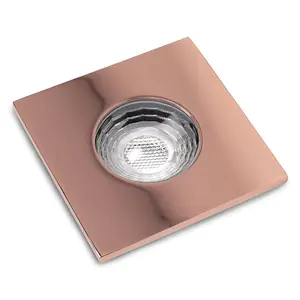 10 PACK - Copper GU10 Square Fire Rated Downlight - IP65 - SE Home