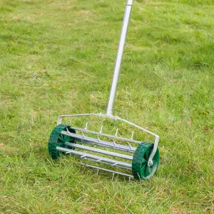 KCT Garden Spike Roller Lawn Aerator - Gardening Tool