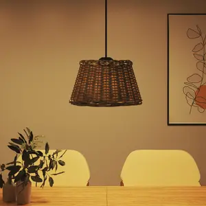 Chira Pendant Shade Brown / 30cm H x 50cm W x 50cm D