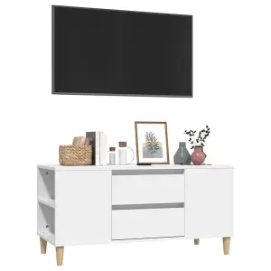 Berkfield TV Cabinet White 102x44.5x50 cm Engineered Wood