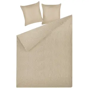 Bedspread with Cushions SHUSH 160 x 220 cm Taupe