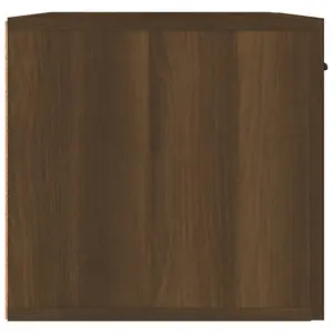 Berkfield Wall Cabinet Brown Oak 60x36.5x35 cm Engineered Wood