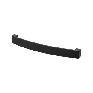 DecorAndDecor - ASTERIA Matt Black Flat Bow Kitchen Cabinet Drawer Cupboard Pull Door Handles - 160mm - Pair