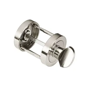 Z701 Satin Nickel Bathroom Egress Thumbturn Assembly with Fixings - Handlestore