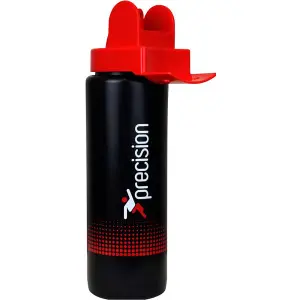 1 Litre Team Sport Hygiene Water Bottle - BLACK/RED - Non Contact Mouth Nozzle